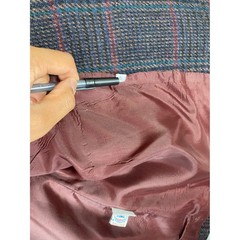 Calvin Klein Blazer Womens 6 Brown Plaid 100% Wool Made in USA Vintage ILGWU
