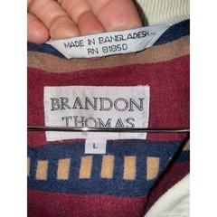 Brandon Thomas Vintage Canvas Barn Jacket Tan Southwestern Flannel Lined Large