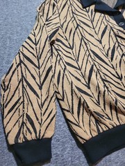 Vntg 80’s Alfred Dunner Sz LG Sweater Collared Button Lightweight Bamboo AOP USA