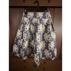 Kay Unger Vintage Style High Waist Floral Jacquard Midi brocade Skirt size 2