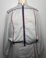 Vtg 70 Quantum Sportswear Tennis Set Gray Zip Jacket Micro Mini Skirt Retro XS/S