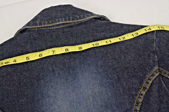 Vintage Jean Jacket Frankie B Size S/M 00s Blue Denim Fitted Blazer Made USA