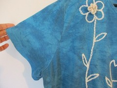 Copa Cabana Vintage Tie Dye Crochet Flower Dress No Size Tag Fits Like A 2X