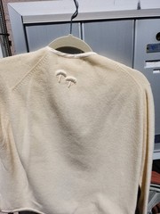 VTG 50s Cream Cardigan Embroidered Mushrooms Rare Mushroomcore Fairycore