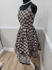 Vintage Cotton Floral Dress Full Skirt Retro 50s/ Mid Century Style