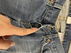 Vintage Lucky Brand Womens Blue Jeans Sz 2/26 Dungarees Made in USA Button Fly