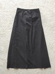 Chanel Vintage 1999 France Wool Cashmere Gray Overlap Panel Long Maxi Skirt 38 S