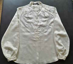 Vtg 70s? San Francisco Shirt Works P.S. I Love You Polyester Blouse Women Sz Med