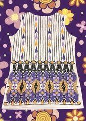 TRUE Vintage 1960s Psychedelic Mod Pattern Sleeveless Top Size M