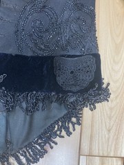 Antique Mid-Late 1800’s Victorian Beaded Fringe Bodice Button Down Jacket As Is