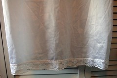 NWT Vintage Size 42 Wondermaid 1X White Long Slip 27 in. Lace Silky Antron Nylon