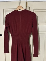 Vintage 70s 80s Knit Bazaar Ribbed Jumpsuit M (17×57.5)