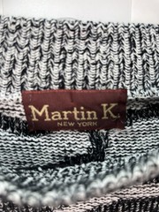 Martin K New York Black And White 100% Cotton Vintage Sweater Sz M-L Grandpa EUC