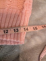 Vintage 1970s Miss Scotch English Pink Knit Pullover Sweater Medium Short Sleeve