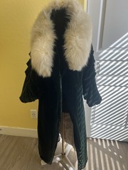 Fredrick & Nelson Seattle 1930 Opera Coat With Fur Green velvet, Lined Size M/L