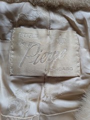 Vintage Mink Fur Stole Wrap Shawl Bolero Cover Up Shrug Cream White Wedding