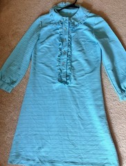 Vintage 1960’s/70’s Homemade Sky Blue Dress With Ruffles.