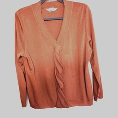 Vintage Exclusively Misook Burnt Orange XL Pullover Sweater Light Weight