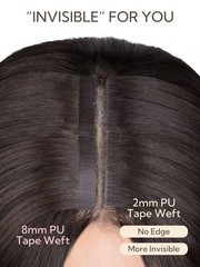 HOTBANANA Invisi Edge Tape in Hair Extensions Human Hair, 18inch 50g 10pcs Invis