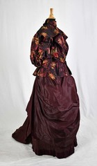 Victorian Silk Taffeta Afternoon Dress 1890, Museum Deaccession