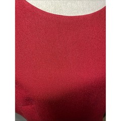 Vintage Ann Taylor Red Structured Short Sleeve Midi Secretary Dress Size 14
