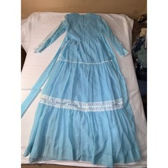 JCPenney Fashions Vintage Maxi Dress Women’s Size 9 Blue Lace Prairie Boho
