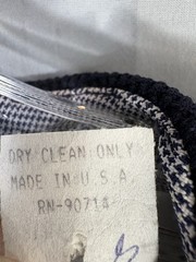 Vintage JBS Ltd Sailor Collar Long Dress USA Black White Check Size 8 45 Inch