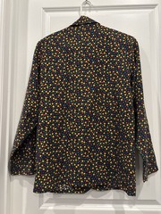 Avon Fashions VTG 90s Blazer Blouse Size 5/6 Long Sleeve Button Up Geometric