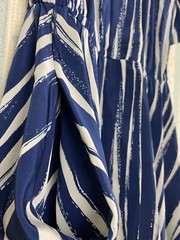 Vintage Schrader Dress Sport Petite Woman 6 HiddenButtonsPocketsCollar Blue/Wte
