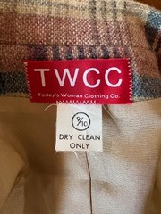 Vintage TWCC Plaid Wool Blazer – Size 9/10