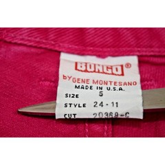 Vintage Jean Shorts Bongo Sz 5 S/M 80s Hot Pink High Waist Button Fly Made USA