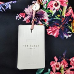 Ted Baker London Skirt Size 0 Black Floral Womans Pencil Style New Tags