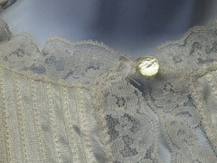 JC Penney Vintage Two-Piece Nylon Nightgown Robe Peignoir Set S / M Ivory Silky