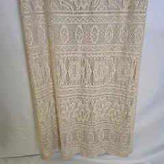 Giorgio Sant’ Angelo Lace Shift Maxi Dress, Cream/Gold Shimmer, Size 5/6, Vtg