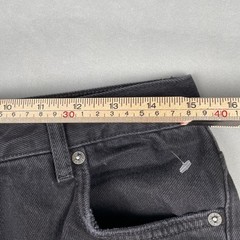 We The Free Maggie Jeans Sz 26 Distressed Black Mid Rise Straight Leg Grunge 90s