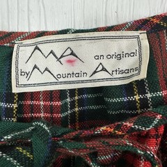 Vintage “Mountain Artisans” West VA Wool Red Green Plaid Peasant Top 70’s