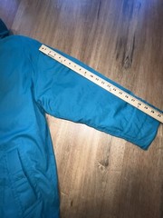 Eddie Bauer Goose Down Puffer Parka Below Knee Teal Coat Long Jacket Large