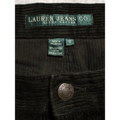VTG Ralph Lauren Y2K Lauren Jeans Co Dark Green Corduroy Straight Leg Womens 12