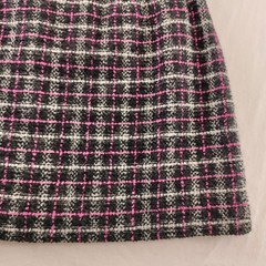 Ann Taylor Poly Wool Blend Skirt, Size 10 90s Pink Black White 28″ Waist