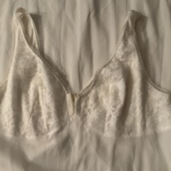 White Full Slip Lingerie Dress by BARBIZON Size 14.5 Lace Bodice Trim S M
