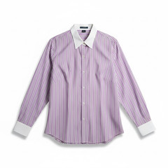Lauren By Ralph Lauren Women’s Button Down Purple Strip with Purple Logo Shirt.