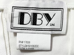 DBY 90s Floral Tank Dress Vintage Embroidered White Pink Size 8 NWT