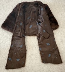 Mink Capelet Stole Dark Brown Vintage 50’s-60’s One Size Fits Most Gorgeous!