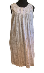 Vtg Sears Fundamentals Floral 100% Cotton Knit Sleeveless Gown & Robe Set – Sz M