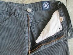 VTG Lawman Pants Juniors 21×27 High Waist Faded Black Corduroy Tapered Skinny