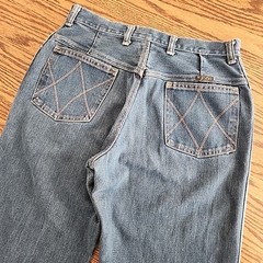 Vtg 70s-80s Wrangler Jeans Talon Zipper Womens 32×34 (29×33) Denim USA Made