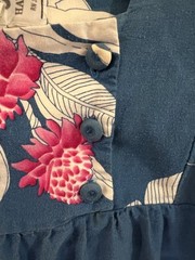 Vtg Hilo Hattie’s Women S Hawaiian Muumuu Dress Blue Pink Floral Pocket S