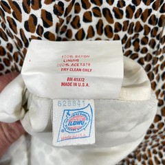 Vtg 80s Body English Dress Size 4 Animal Print Knee Length Party Event USA Made