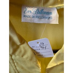 001 Vintage Eve Stillman Yellow Floral Embroidered Tunic Dress Nightgown