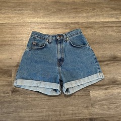 Vintage Levis Orange Tab Shorts Size 7 High Rise 100% Cotton Denim Cutoffs 1995